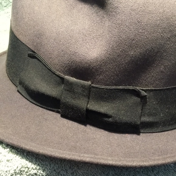 Bee Hats gray wool custom made gray short brim fedora size 7 dynafelt - Picture 7 of 15